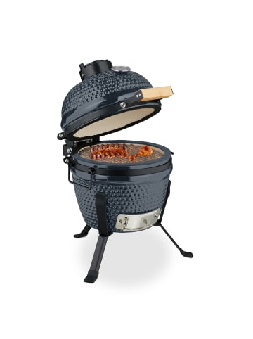 relaxdays Kamado Grill in Grau - Ø 32 cm