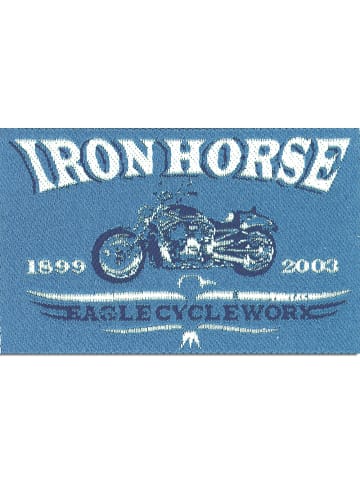 Catch the Patch Iron Horse BikerApplikation Bügelbild inBlau