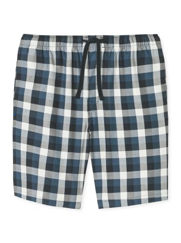Schiesser Pyjamahose Bermuda - Mix + Relax in Blau, weiß