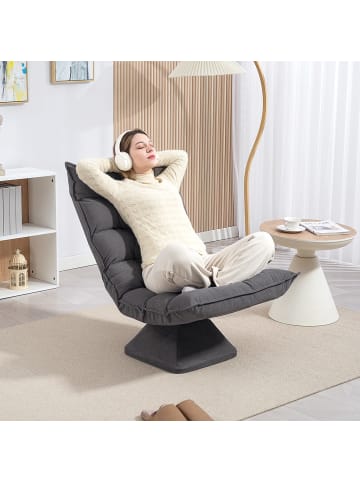 HOMCOM Bodenstuhl-62L x 70B x 95H cm-Grau