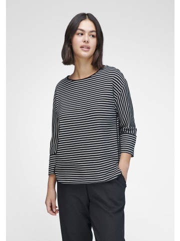 EMILIA LAY Langarmshirt viscose in SCHWARZ/OFFWHITE