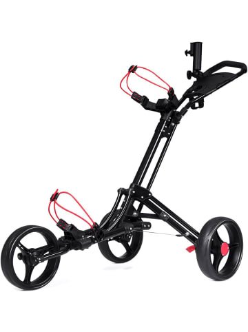 COSTWAY Golftrolley 3 Rad in Schwarz