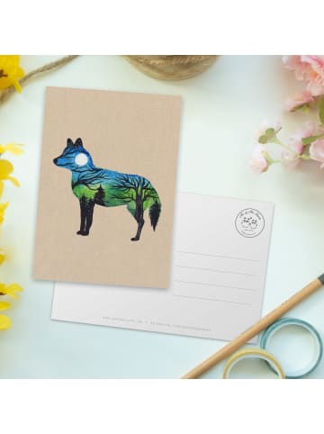 Mr. & Mrs. Panda kunstkarte Fuchs Landschaft mit Spruch in Bunt