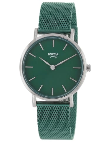 Boccia Damenuhr Titan / Edelstahl Grün