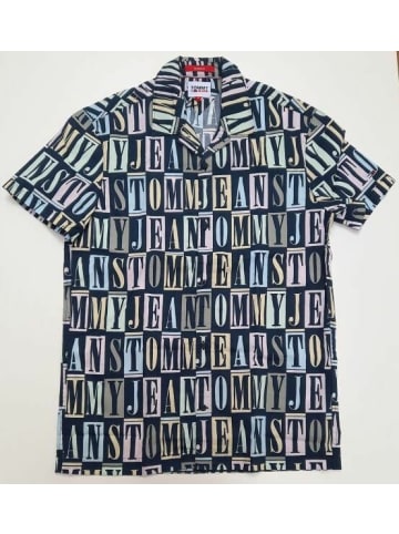 Tommy Hilfiger Kurzarm FreizeitHemd für Herren in blau
