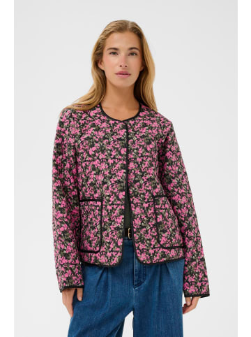 Kaffe Jacke KAnuria Loose fit in Pink Black Graphic Flower