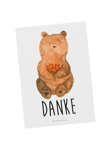 Mr. & Mrs. Panda Wanddeko Bär Dankbar mit Spruch in Weiß
