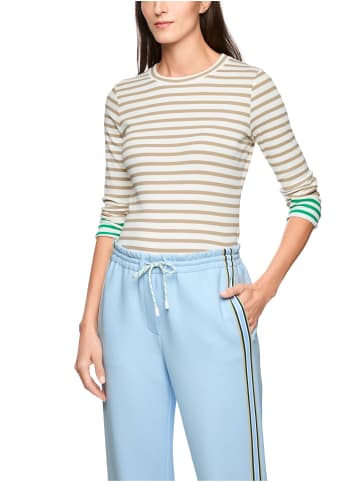 MARC CAIN SPORTS  Schmales Ringelshirt in Light Stone