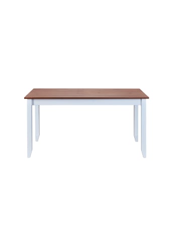 ebuy24 Esstisch Wright Weiß, Braun 160 x 90 cm