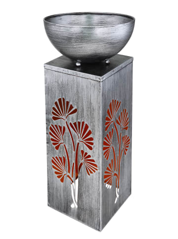 Globo lighting Solarleuchte "SOLARLEUCHTE METALL SILBERFARBEN, 1XLED" in silver