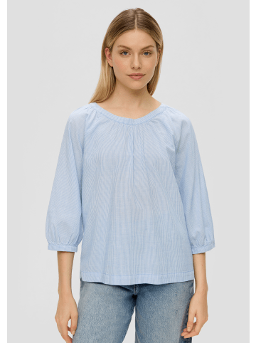 s.Oliver Bluse 3/4 Arm in Blau-weiß