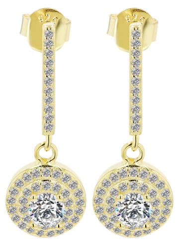 Adeliás Damen Anhänger – Anhänger aus 925 Silber mit Zirkonia in gold