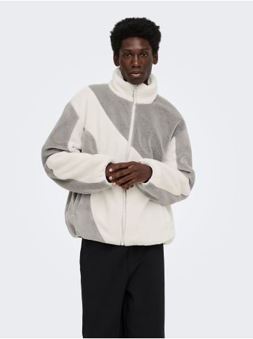 ONLY & SONS Fleece Gilet in Ultimate Grey