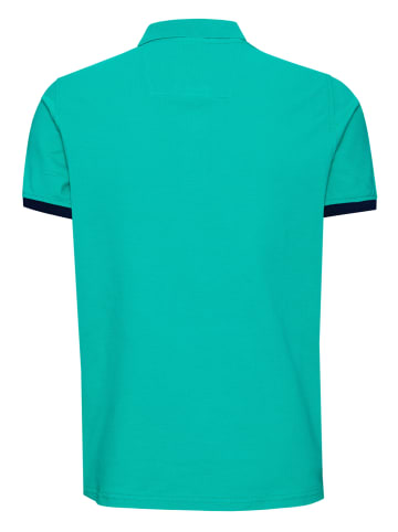 Rusty Neal Kontrast Polo Pique Shirt Regular Fit in Grün / Marine