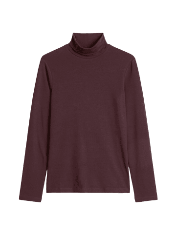 Marc O'Polo DENIM Turtleneck Longsleeve slim in Espresso Brown