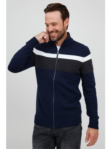 FQ1924 Strickjacke FQEdvard 21900123-ME Strickjacke im Colorblock Design in Blau
