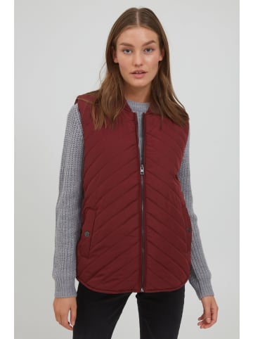 Oxmo Steppweste OXMacy 21800028-ME Steppweste mit Blousonkragen in Rot