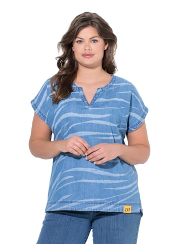 LAURASØN Bluse in blue denim