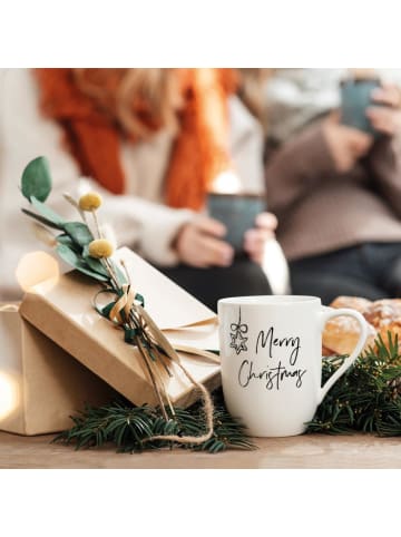 Villeroy & Boch Becher mit Henkel 'Merry Christmas' Statement in 290 ml in weiß