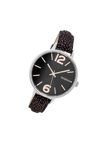 Oozoo Armbanduhr Oozoo Timepieces lila, schwarz mittel (ca. 38mm)