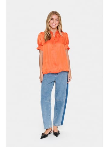 SAINT TROPEZ Langarm - Hemd VeeniSZ Gerade Passform in Tigerlily