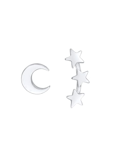 Elli Ohrringe 925 Sterling Silber Astro, Halbmond, Sterne, Stern in Silber