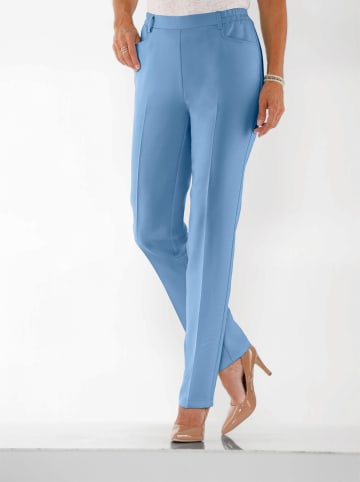 Sieh an! Bügelfaltenhose in mittelblau