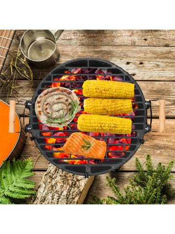 relaxdays Grillfass in Schwarz