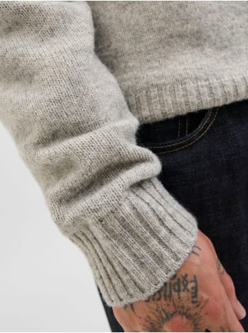 JACK & JONES PLUS Gestricktes T-Shirt in Light Grey Melange