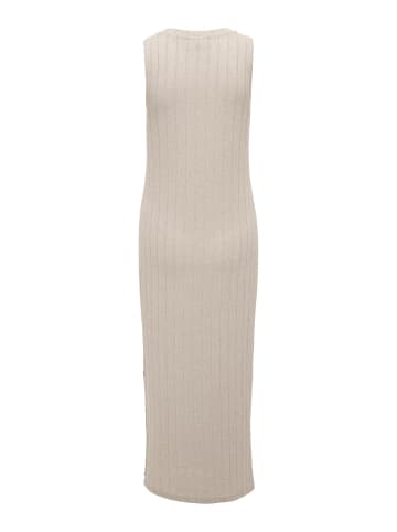 JACQUELINE de YONG Locker Langes Maxikleid Stretch Bodycon Dress Ohne Ärmel in Beige