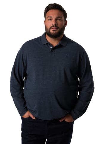 Men Plus Poloshirt in navy blau