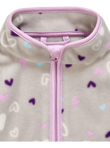 Playshoes Fleece-Jacke Herzchen in grau