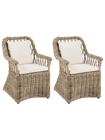 Beliani 2er-Set Sessel MAROS II in Beige