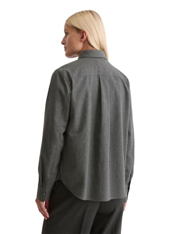 Marc O'Polo Flanellbluse regular in Rocky Grey Melange
