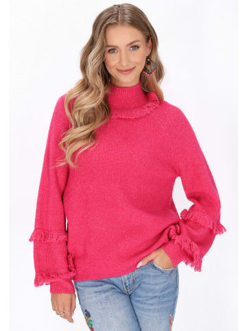 IZIA Women Sweater in fuchsia melange