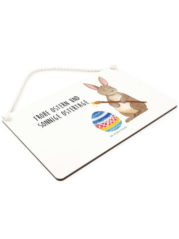 Mr. & Mrs. Panda holzbild Hase Eier Malen mit Spruch in Weiß