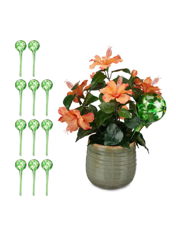 relaxdays 12x Bewässerungskugel in Grün