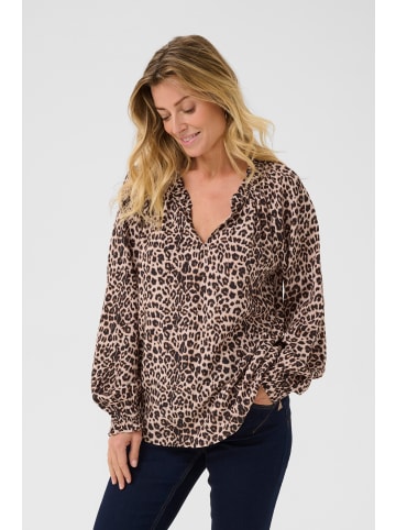 Cream Langarm-Bluse CRTiah Regular fit in Animal Neutral