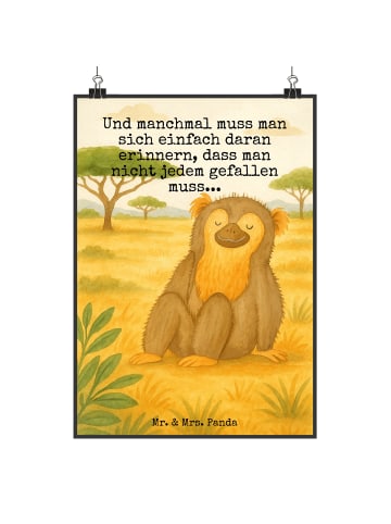 Mr. & Mrs. Panda wanddeko Affe Design mit Spruch in Weiß