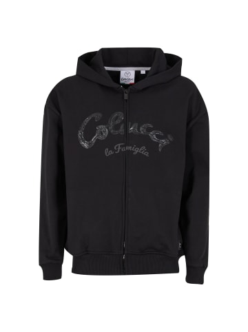 Carlo Colucci Carlo Colucci Zip-Kapuzenpullover in black