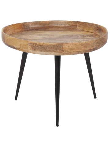 Beliani Couchtisch EDNA in Braun/Schwarz - (W) 51 x (H) 40 x (L) 51 cm