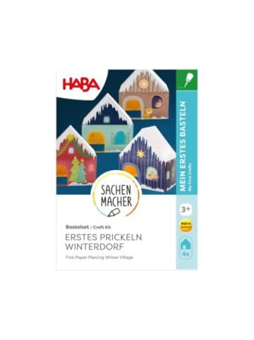HABA Sales GmbH & Co.KG Nonbook - Bastelset - Erstes Prickeln Winterdorf