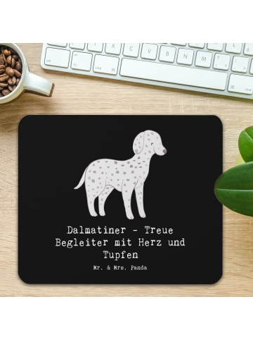 Mr. & Mrs. Panda Mauspad Dalmatiner Herz mit Spruch in Schwarz