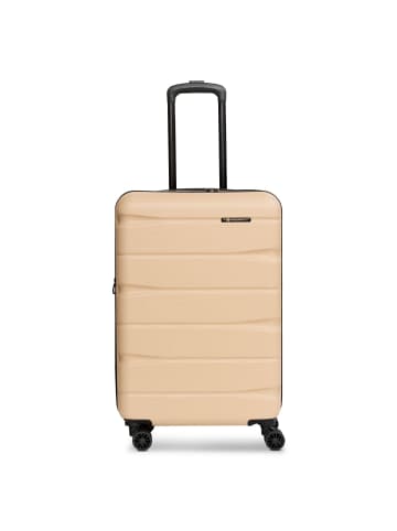 Franky Munich 4.0 4-Rollen Trolley M 66 cm mit Dehnfalte in beige dull