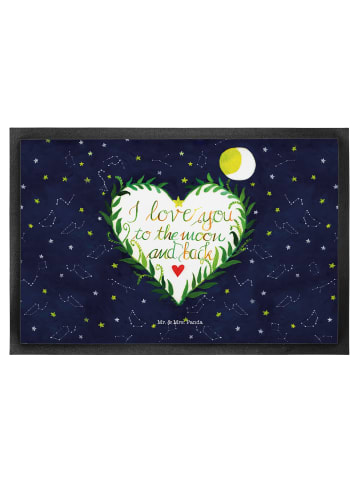 Mr. & Mrs. Panda Fußmatte Love u to the moon & back mit Spruch in Bunt