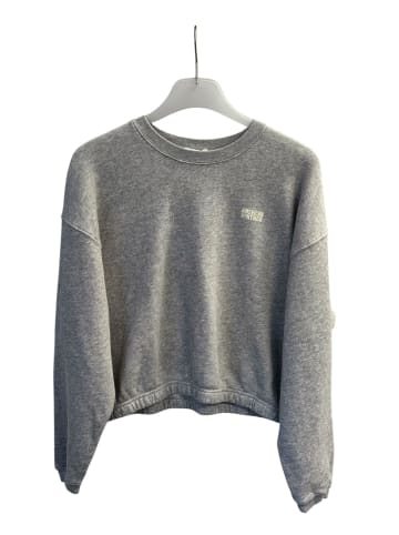 American Vintage Sweatshirt SWEAT COURT ML COL ROND in Polaire Chine