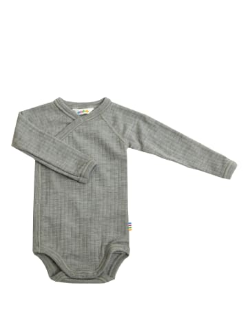 Joha Wickel-Body langarm Merino-Wolle in light grey melange