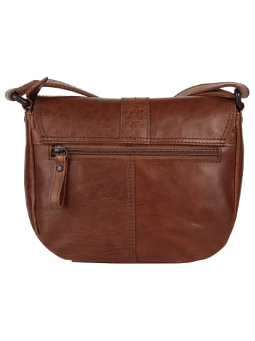 SPIKES & SPARROW Umhängetasche echt Leder in cognac