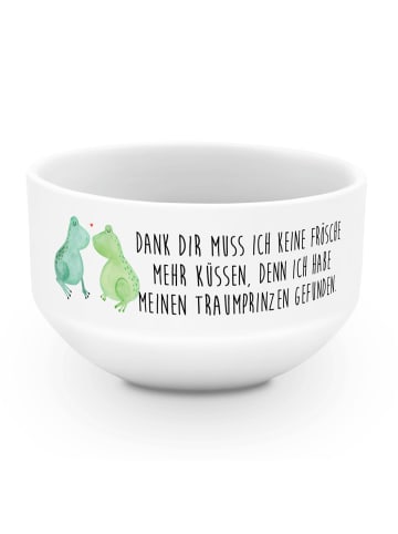 Mr. & Mrs. Panda Müsli Schale Frosch Liebe mit Spruch in Weiß