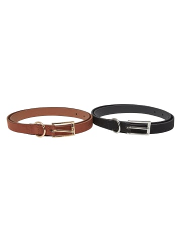 Urban Classics Belt in black/silver+brown/gold